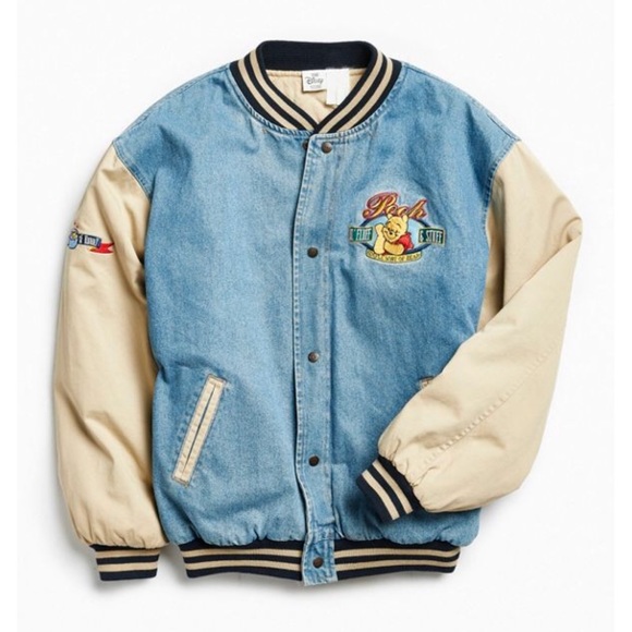 Pooh Denim Varsity Jacket | Poshmark
